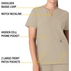 image:imageCarhartt Scrubs C12213 Womens Force Modern Fit Notch Neck Tunic TopKhaki