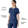 image:imageCarhartt Scrubs C12213 Womens Force Modern Fit Notch Neck Tunic TopNavy