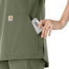 image:imageCarhartt Scrubs C12213 Womens Force Modern Fit Notch Neck Tunic TopOlive