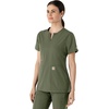 image:imageCarhartt Scrubs C12213 Womens Force Modern Fit Notch Neck Tunic TopOlive