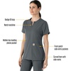 image:imageCarhartt Scrubs C12213 Womens Force Modern Fit Notch Neck Tunic TopPewter