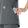 image:imageCarhartt Scrubs C12213 Womens Force Modern Fit Notch Neck Tunic TopPewter