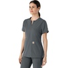 image:imageCarhartt Scrubs C12213 Womens Force Modern Fit Notch Neck Tunic TopPewter