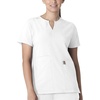 image:imageCarhartt Scrubs C12213 Womens Force Modern Fit Notch Neck Tunic TopWhite