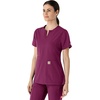 image:imageCarhartt Scrubs C12213 Womens Force Modern Fit Notch Neck Tunic TopWine