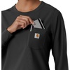 image:imageCarhartt Scrubs C13610 Womens Crewneck LongSleeve Scrub TopBlack