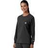 image:imageCarhartt Scrubs C13610 Womens Crewneck LongSleeve Scrub TopBlack
