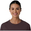 image:imageCarhartt Scrubs C13610 Womens Crewneck LongSleeve Scrub TopDark Sepia