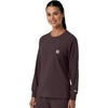 image:imageCarhartt Scrubs C13610 Womens Crewneck LongSleeve Scrub TopDark Sepia