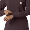 image:imageCarhartt Scrubs C13610 Womens Crewneck LongSleeve Scrub TopDark Sepia