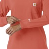 image:imageCarhartt Scrubs C13610 Womens Crewneck LongSleeve Scrub TopDusty Cedar