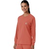 image:imageCarhartt Scrubs C13610 Womens Crewneck LongSleeve Scrub TopDusty Cedar