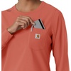 image:imageCarhartt Scrubs C13610 Womens Crewneck LongSleeve Scrub TopDusty Cedar