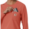image:imageCarhartt Scrubs C13610 Womens Crewneck LongSleeve Scrub TopDusty Cedar
