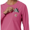 image:imageCarhartt Scrubs C13610 Womens Crewneck LongSleeve Scrub TopElectric Fuschia