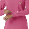 image:imageCarhartt Scrubs C13610 Womens Crewneck LongSleeve Scrub TopElectric Fuschia