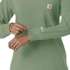 image:imageCarhartt Scrubs C13610 Womens Crewneck LongSleeve Scrub TopGreen Slate