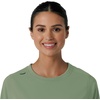 image:imageCarhartt Scrubs C13610 Womens Crewneck LongSleeve Scrub TopGreen Slate