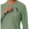 image:imageCarhartt Scrubs C13610 Womens Crewneck LongSleeve Scrub TopGreen Slate