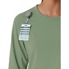 image:imageCarhartt Scrubs C13610 Womens Crewneck LongSleeve Scrub TopGreen Slate