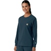 image:imageCarhartt Scrubs C13610 Womens Crewneck LongSleeve Scrub TopNavy