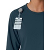 image:imageCarhartt Scrubs C13610 Womens Crewneck LongSleeve Scrub TopNavy