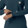 image:imageCarhartt Scrubs C13610 Womens Crewneck LongSleeve Scrub TopNavy