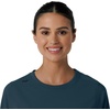 image:imageCarhartt Scrubs C13610 Womens Crewneck LongSleeve Scrub TopNavy
