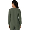 image:imageCarhartt Scrubs C13610 Womens Crewneck LongSleeve Scrub TopOlive