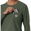 image:imageCarhartt Scrubs C13610 Womens Crewneck LongSleeve Scrub TopOlive