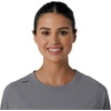 image:imageCarhartt Scrubs C13610 Womens Crewneck LongSleeve Scrub TopPewter