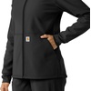 image:imageCarhartt Scrubs C85023 Womens Rugged Flex Modern Fit Bonded Fleece HoBlack