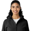 image:imageCarhartt Scrubs C85023 Womens Rugged Flex Modern Fit Bonded Fleece HoBlack