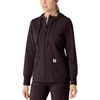 image:imageCarhartt Scrubs C85023 Womens Rugged Flex Modern Fit Bonded Fleece HoDark Sepia