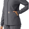 image:imageCarhartt Scrubs C85023 Womens Rugged Flex Modern Fit Bonded Fleece HoPewter