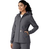 image:imageCarhartt Scrubs C85023 Womens Rugged Flex Modern Fit Bonded Fleece HoPewter