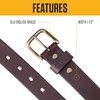 image:imageCarhartt Womens Casual Rugged Belts Available in Multiple Styles Colors amp SizesClassic Leather Buckle W Nickle Roller Finish Black