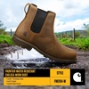 image:imageCarhartt Womens Frontier SoftToe Chelsea Work Boot  Water Resistant SlipResistant Rubber Outsole Cushioned FootbedBrown