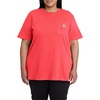 image:imageCarhartt Womens Iconic WK87 Pocket TShirt CloseoutCoral Glow