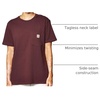 image:imageCarhartt Womens Iconic WK87 Pocket TShirt CloseoutDeep Wine