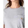 image:imageCarhartt Womens Iconic WK87 Pocket TShirt CloseoutHeather Gray