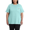 image:imageCarhartt Womens Iconic WK87 Pocket TShirt CloseoutPastel Turquoise