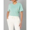 image:imageCarhartt Womens Iconic WK87 Pocket TShirt CloseoutSea Green Heather