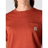 image:imageCarhartt Womens Iconic WK87 Pocket TShirt CloseoutSpice Red Nep