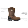image:imageCarhartt Womens Ironwood Waterproof 11 Soft Toe Wellington Work BootBrown