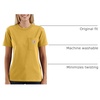 image:imageCarhartt Womens Loose Fit Heavyweight ShortSleeve Pocket TShirt CloseoutCarhartt Gold Heather
