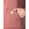 image:imageCarhartt Womens Paxton Quilted Quarter Zip SweatshirtDark Rose Tint