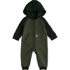image:imageCarhartt Baby Boys LongSleeve Hooded ZipUp Footless OnePiece CoverallBronze Green