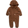 image:imageCarhartt Baby Boys LongSleeve Hooded ZipUp Footless OnePiece CoverallNew Carhartt Brown