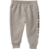 image:imageCarhartt Boys Fleece Logo Sweatpant  CottonBlend Fleece  Designed With An Elastic Waistband And Adjustable  Cozy WarmthGrey Heather